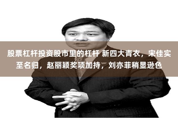 股票杠杆投资股市里的杠杆 新四大青衣，宋佳实至名归，赵丽颖奖项加持，刘亦菲稍显逊色