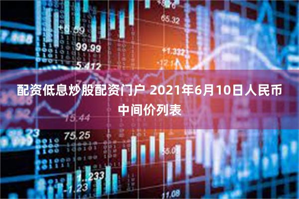 配资低息炒股配资门户 2021年6月10日人民币中间价列表