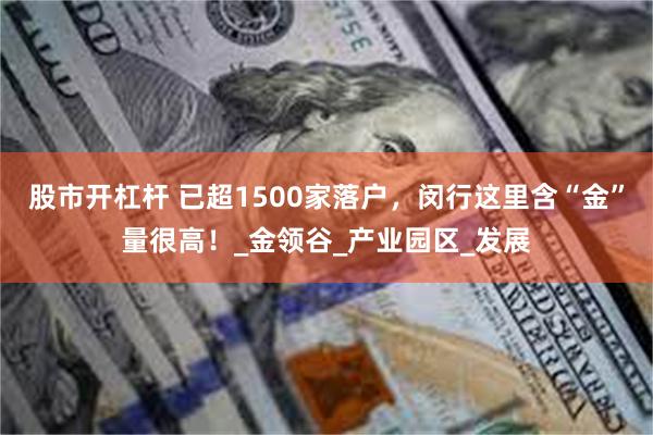 股市开杠杆 已超1500家落户，闵行这里含“金”量很高！_金领谷_产业园区_发展