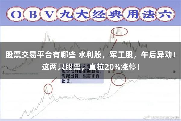 股票交易平台有哪些 水利股，军工股，午后异动！这两只股票，直拉20%涨停！