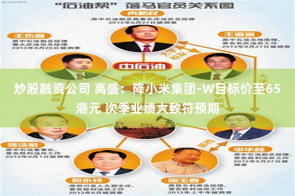 炒股融资公司 高盛：降小米集团-W目标价至65港元 次季业绩大致符预期