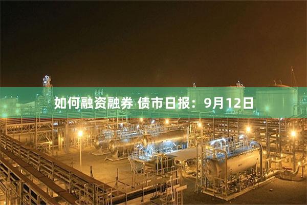 如何融资融券 债市日报：9月12日